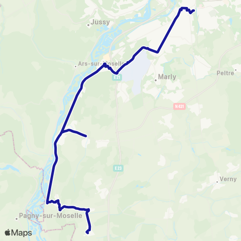 Fluo 57 Lorry-Mardigny / Metz map