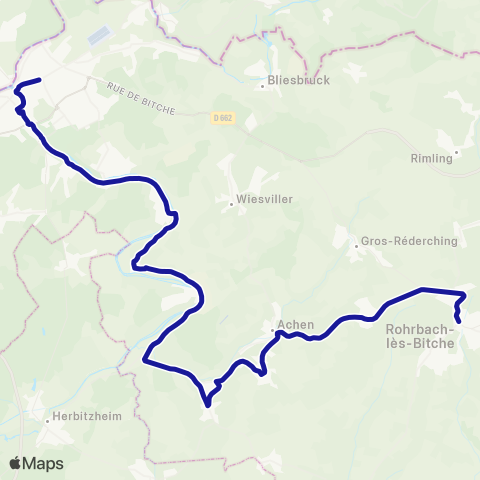 Fluo 57 Rohrbach-les-Bitche / Sarreguemines map