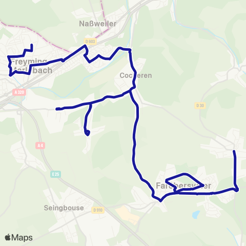 Fluo 57 Freyming-Merlebach / Theding map