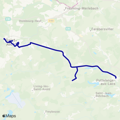 Fluo 57 Puttelange-aux-Lacs / St-Avold map