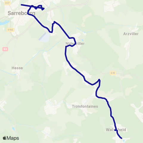 Fluo 57 Walscheid / Sarrebourg map