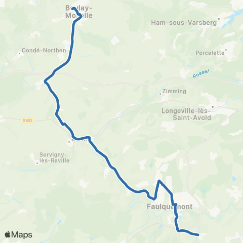Fluo 57 Faulquemont / Boulay-Moselle map