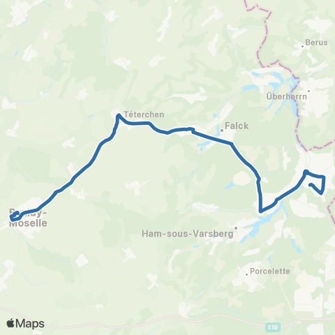 Fluo 57 Creutzwald / Boulay-Moselle map