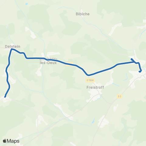 Fluo 57 Ebersviller / Bouzonville map