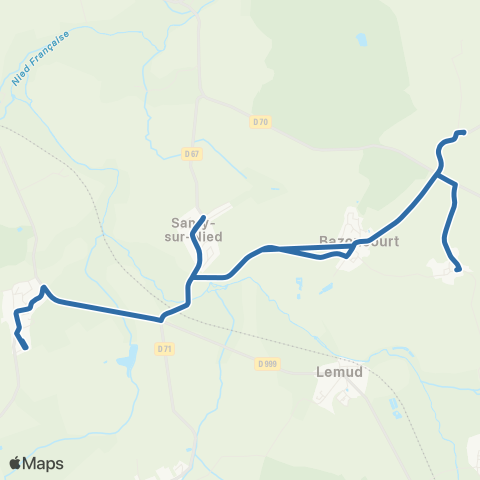 Fluo 57 Bazoncourt / Sorbey map