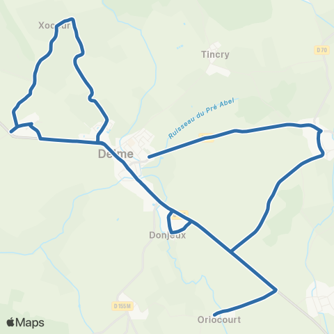 Fluo 57 Oriocourt / Delme map