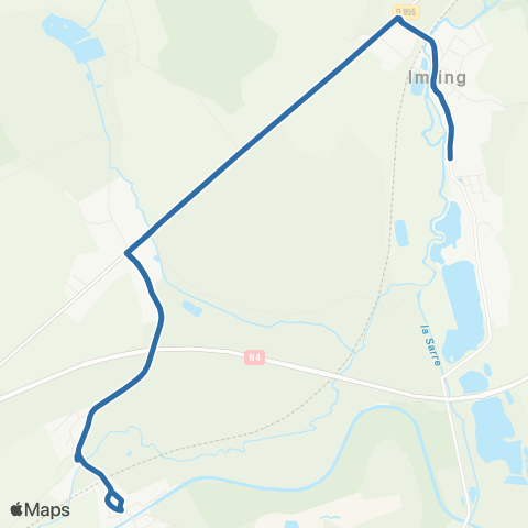 Fluo 57 Xouaxange / Imling map