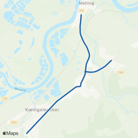 Fluo 57 Malling / Koenigsmacker map