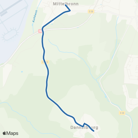 Fluo 57 Mittelbronn / Dannelbourg map