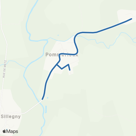 Fluo 57 Sillegny / Pommerieux map