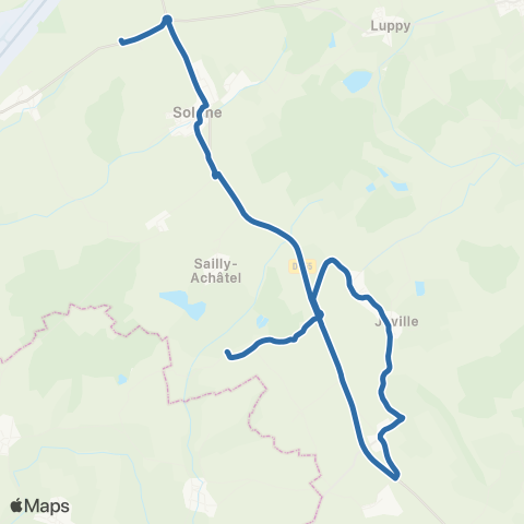 Fluo 57 Alaincourt-la-Cote / Solgne / Buchy map