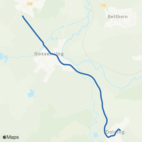 Fluo 57 Dolving / Gosselming map