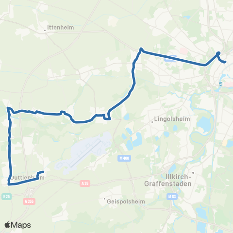 Fluo 67 Strasbourg - Duppigheim map