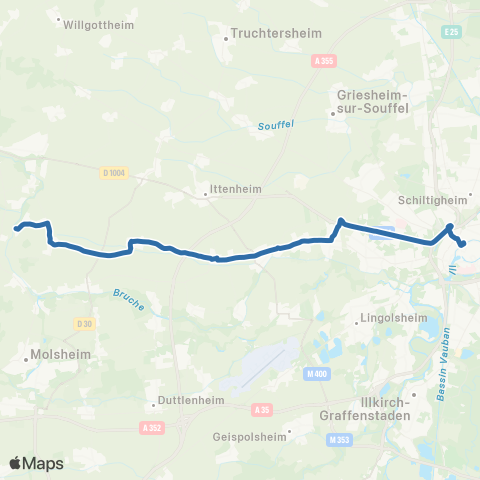 Fluo 67 Scharrachbergheim - Osthoffen - Strasbourg map