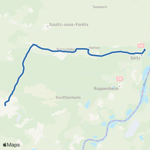 Fluo 67 Hatten - Haguenau map