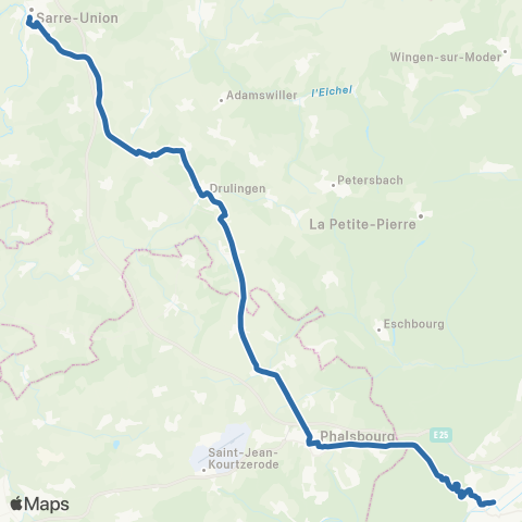 Fluo 67 Saverne - Drulingen - Sarre Union map