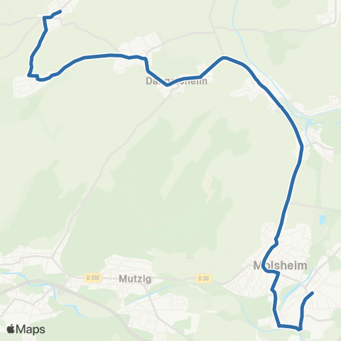 Fluo 67 Balbronn - Molsheim map