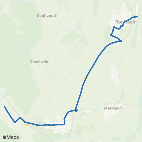 Fluo 68 Guebwiller / Rouffach map