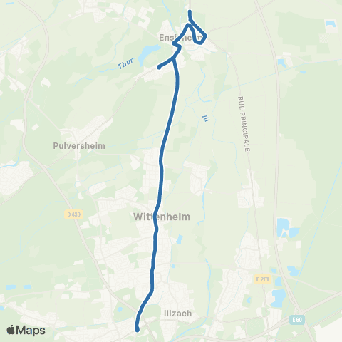 Fluo 68 Ensisheim / Mulhouse map