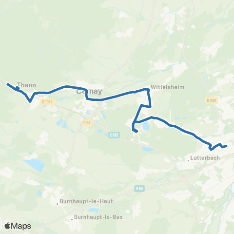 Fluo 68 Thann / Wittelsheim / Mulhouse map