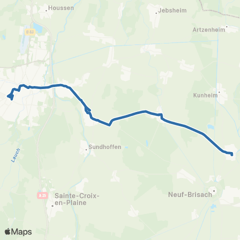 Fluo 68 Colmar / Biesheim map