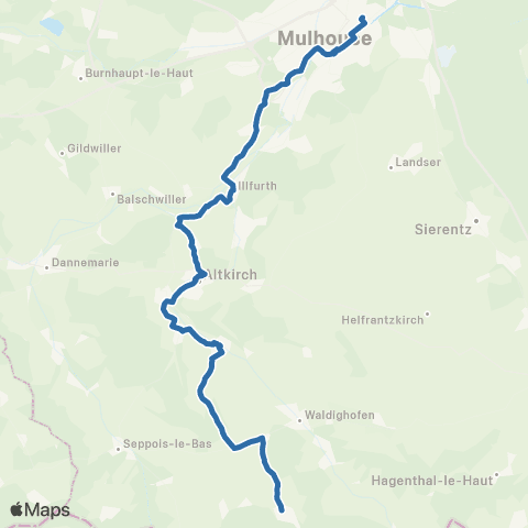 Fluo 68 Vieux-Ferrette / Mulhouse map