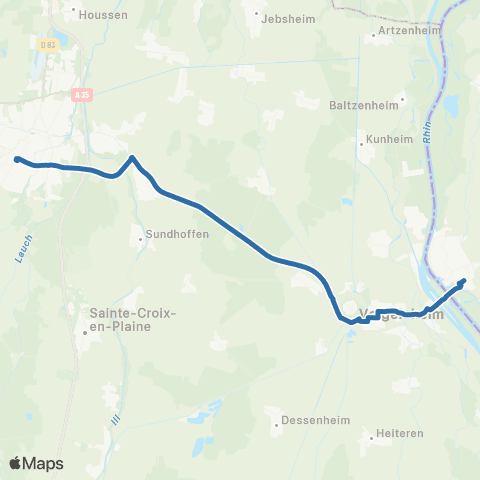 Fluo 68 Colmar / Breisach-AM-Rhein map