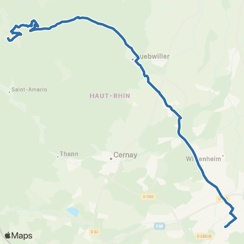 Fluo 68 Mulhouse / Guebwiller / Markstein map