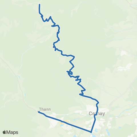 Fluo 68 Thann / Grand Ballon map