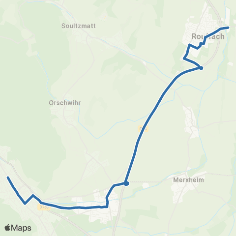 Fluo 68 Guebwiller / Rouffach map