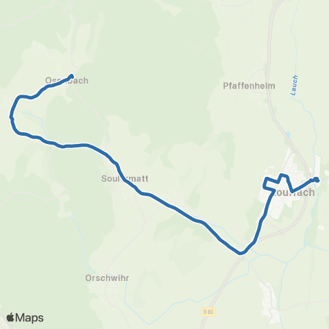 Fluo 68 Osenbach / Soultzmatt / Rouffach map