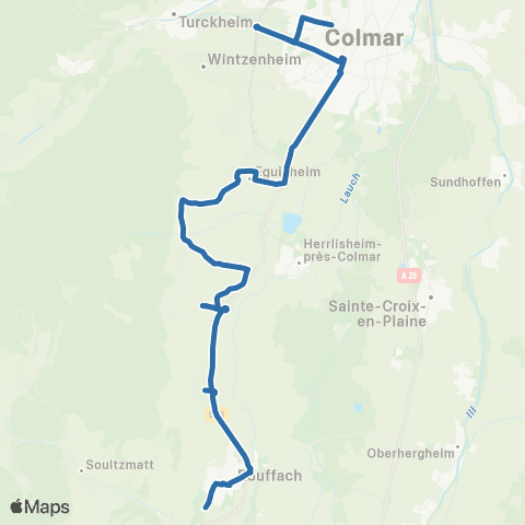 Fluo 68 Rouffach / Eguisheim / Colmar map