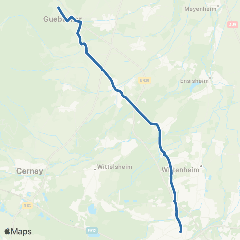 Fluo 68 Guebwiller / Bollwiller / Mulhouse map