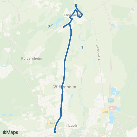 Fluo 68 Ensisheim / Mulhouse map