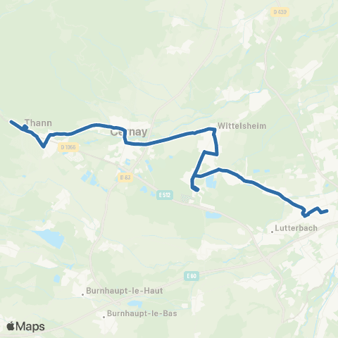 Fluo 68 Thann / Wittelsheim / Mulhouse map