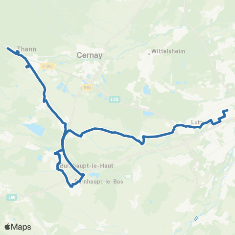 Fluo 68 Thann / Reiningue / Mulhouse map