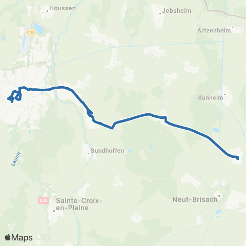 Fluo 68 Colmar / Biesheim map