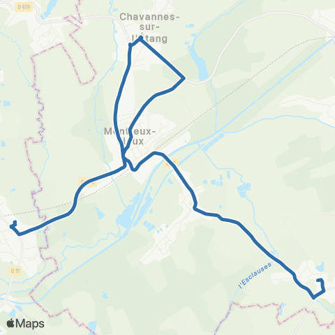 Fluo 68 Magny / Montreux-Château map