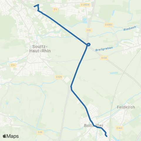 Fluo 68 Bollwiller / Guebwiller map