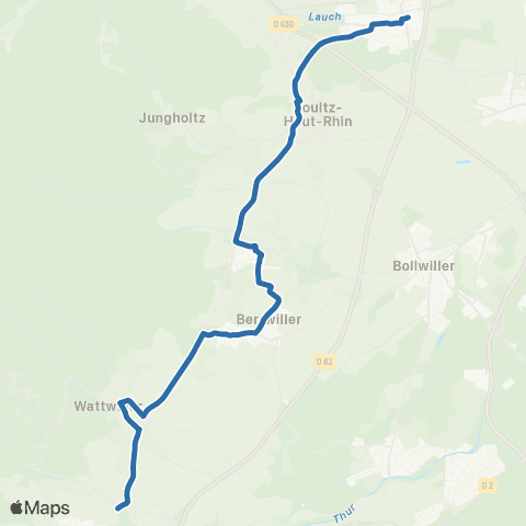 Fluo 68 Uffholtz / Issenheim map