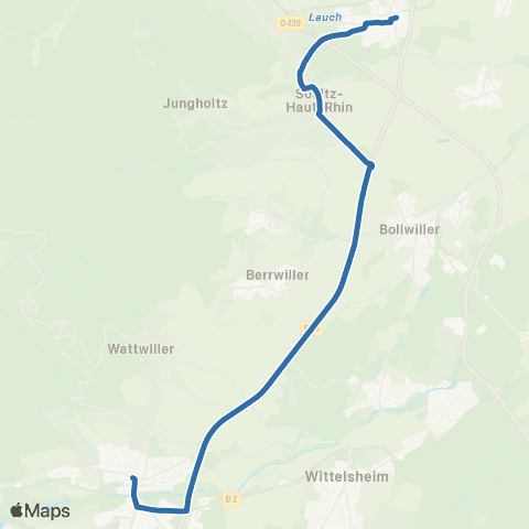 Fluo 68 Cernay / Issenheim map