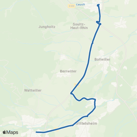 Fluo 68 Cernay / Staffelfelden / Issenheim map