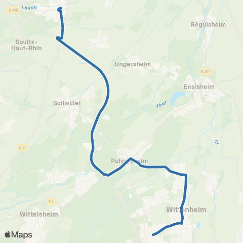 Fluo 68 Wittenheim / Issenheim map
