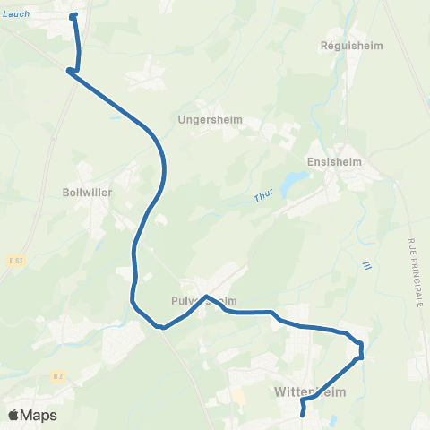 Fluo 68 Wittenheim / Ruelisheim / Issenheim map
