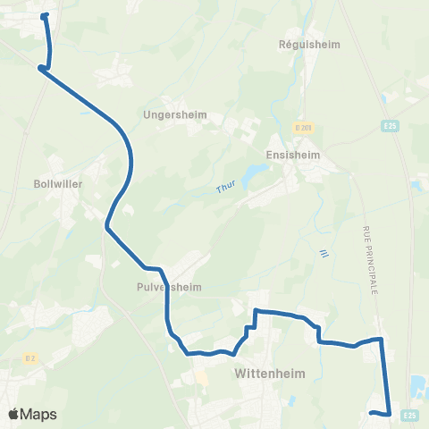 Fluo 68 Baldersheim / Issenheim map