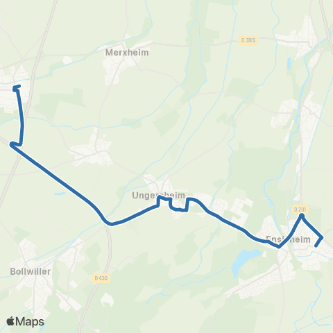 Fluo 68 Ensisheim / Issenheim map