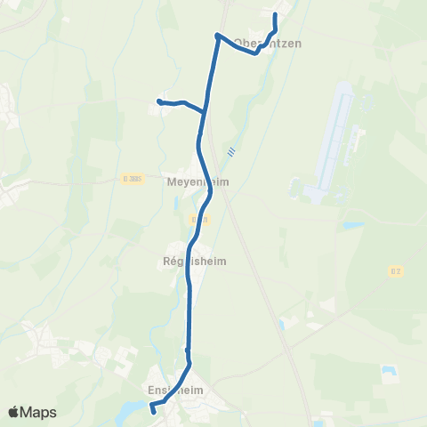 Fluo 68 Niederentzen / Ensisheim map