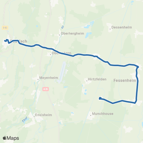 Fluo 68 Roggenhouse / Rouffach map