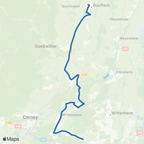 Fluo 68 Richwiller / Rouffach map