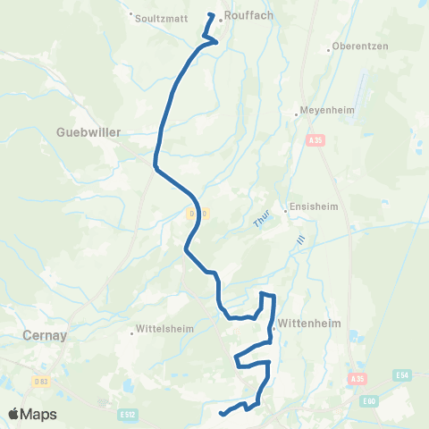 Fluo 68 Pfastatt / Rouffach map